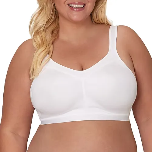 Playtex 18 Hour Active Breathable Comfort Full Coverage Wireless Full Coverage Bra 4159, D, White