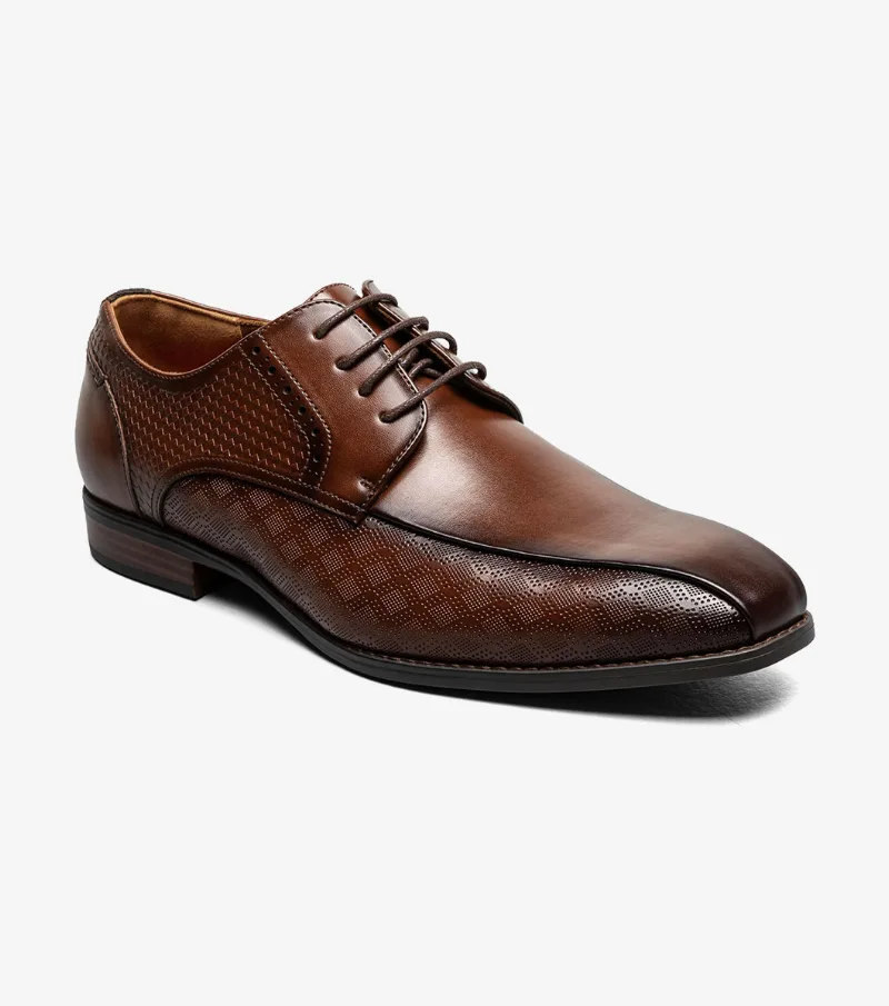 Stacy Adams Shoes Nivens Bike Toe Oxford Cognac Size 7.5