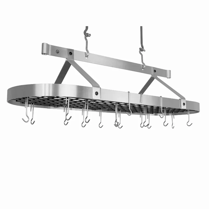 Enclume French Stainless Steel Oval Ceiling Pot Racks