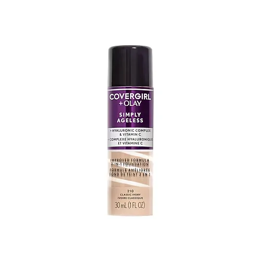COVERGIRL + Olay Simply Ageless 3-In-1 Liquid Foundation, One Size, Beige