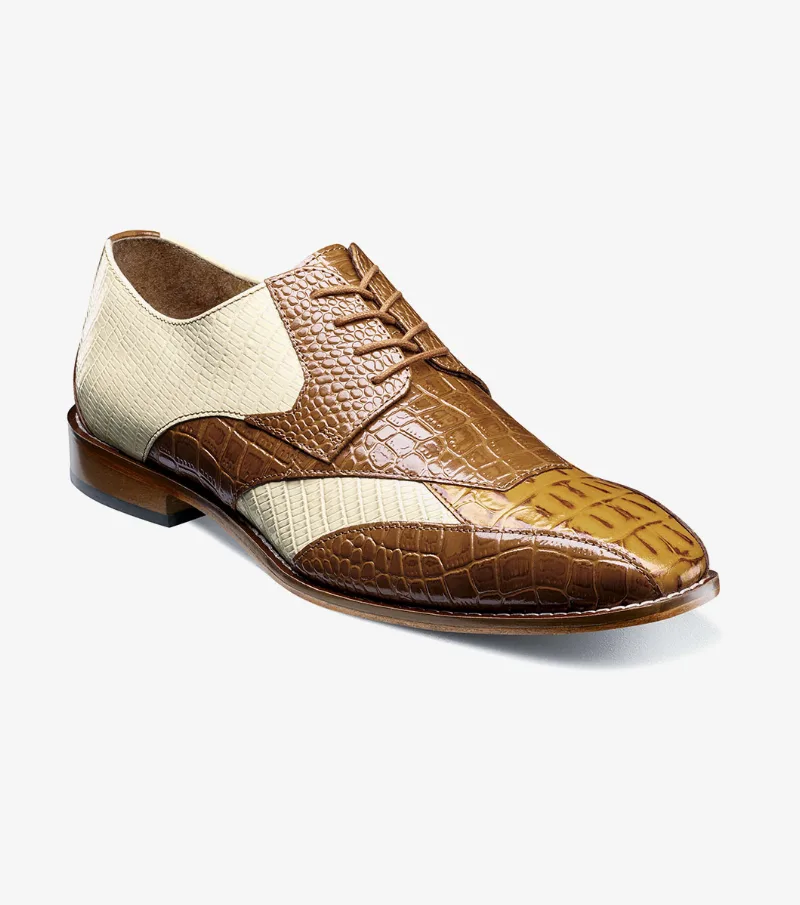 Stacy Adams Shoes Tristano Modified Bike Toe Oxford Tan Multi Size 12