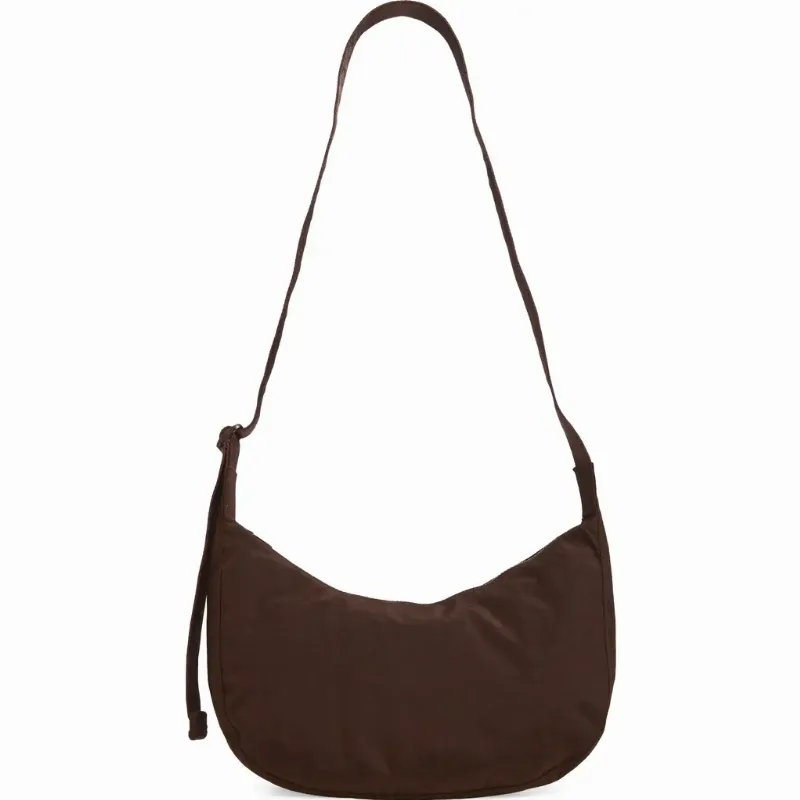 Baggu Medium Crescent Recycled Nylon Crossbody Bag in Coffee at Nordstrom