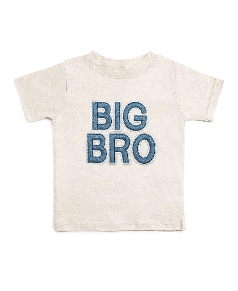 Sweet Wink Boys' Big Bro Embroidered Patch Short Sleeve T-Shirt - Baby, Little Kid