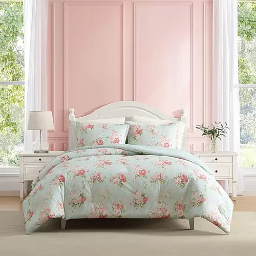 Laura Ashley Ashfield 3-pc. Comforter Set, One Size, Blue