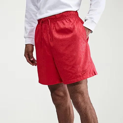 Nike Mens 9" Mid Rise Workout Shorts, Large, Red