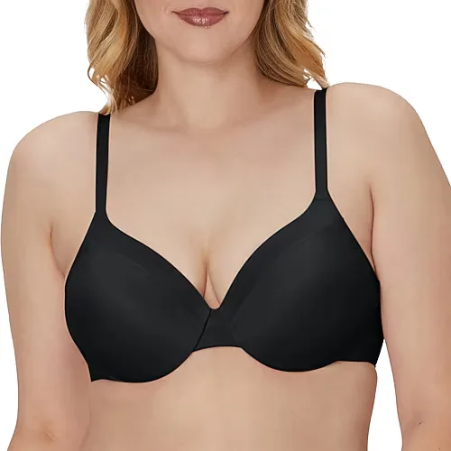 Maidenform Comfort Devotion Full Coverage Convertible T-Shirt Underwire Bra 09436, C, Black