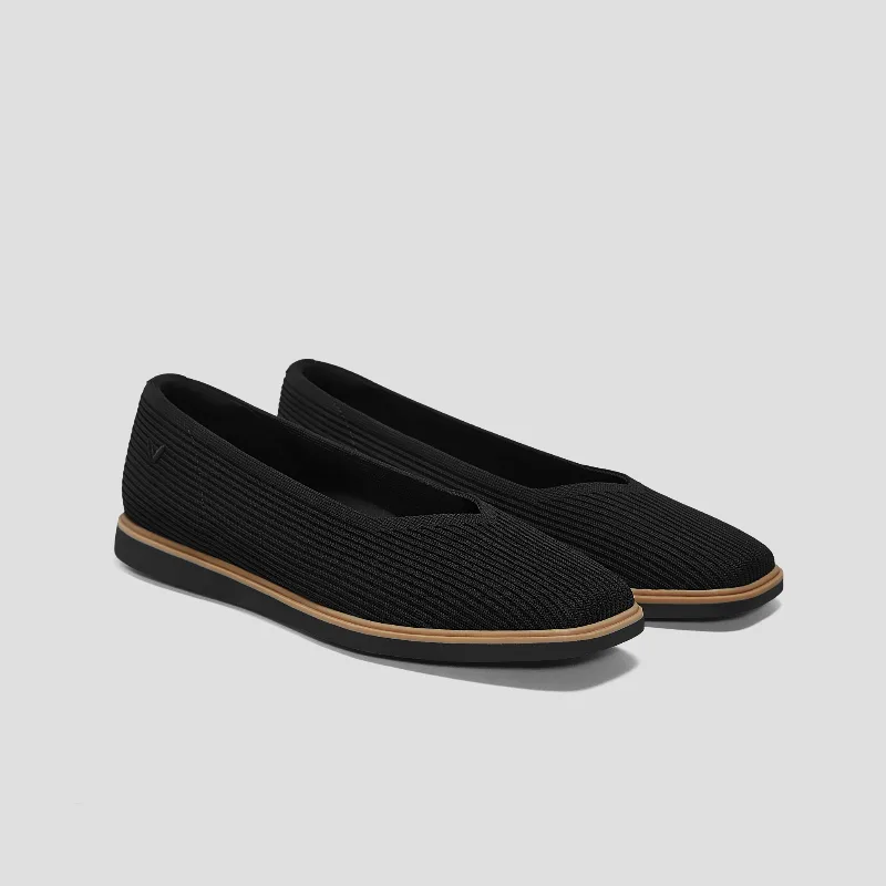 VIVAIA Square-Toe All-Day Standing Flats (Mabel)|BLACK|US 5.5