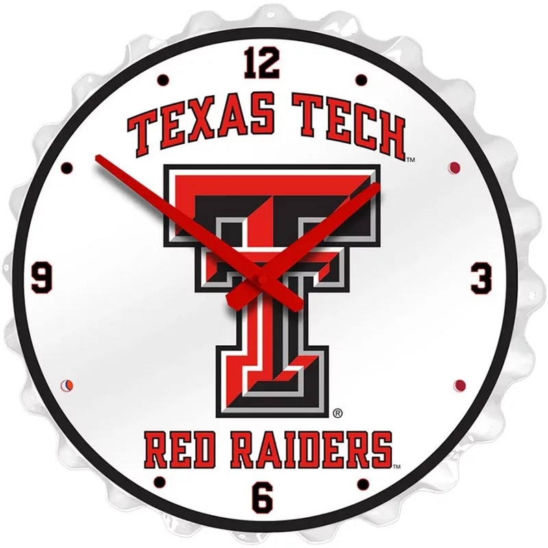The Fan-Brand Texas Tech University Bottle Cap Clock