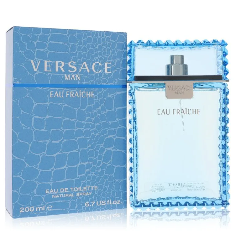 Versace Man Cologne 6.7 oz Eau Fraiche EDT Spray (Blue) for Men
