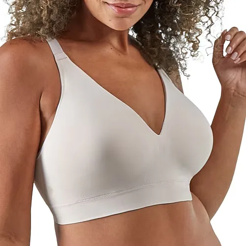 Bali Comfort Revolution Modern Seamless Wireless Full Coverage Bra-Df3380, 3x-large, Beige