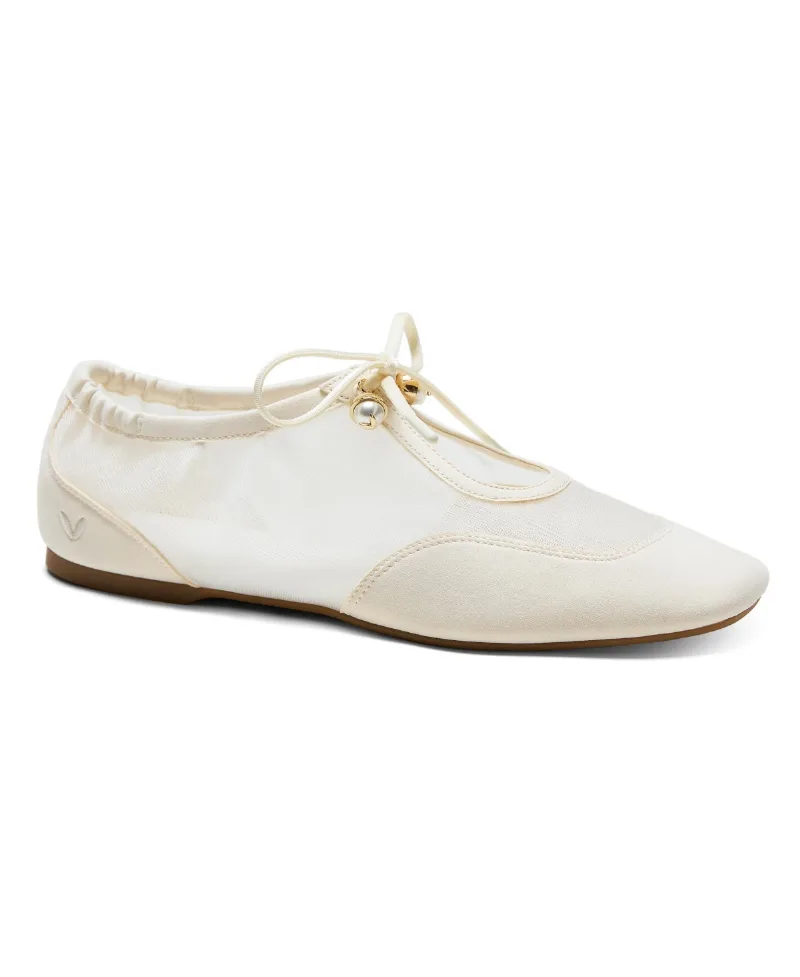 Vivaia Women's Ciara Square-Toe Organza Sneakerinas - Cream