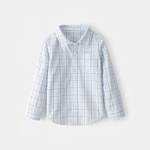 Carter's Toddler Boys Long Sleeve Cuffed Regular Fit Button-Down Shirt, 3t, Blue