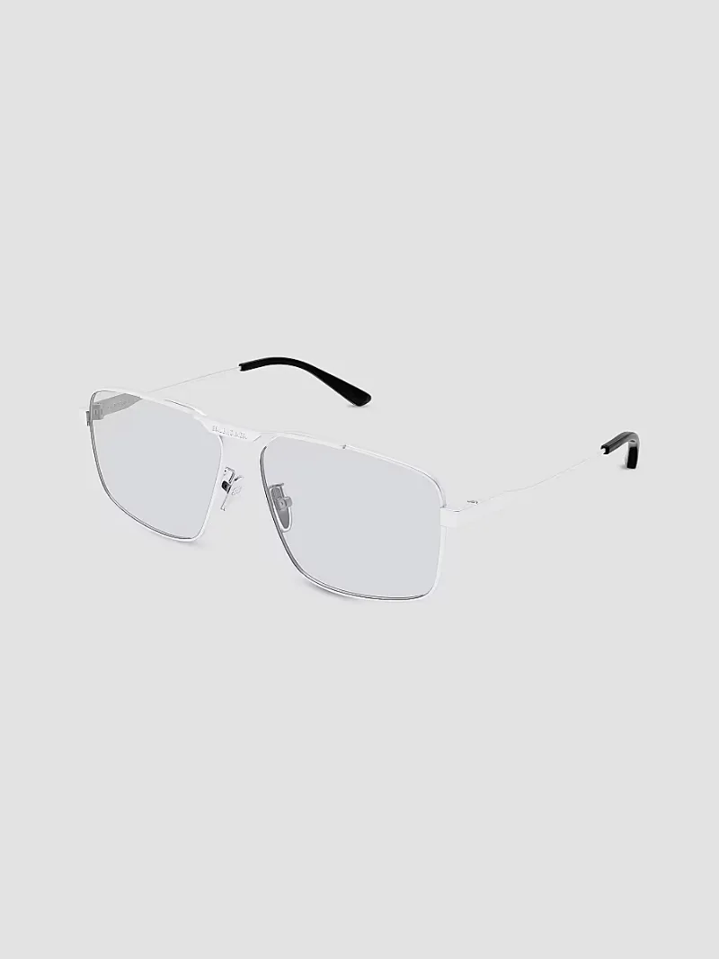 Balenciaga Men's Tag 3.0 62MM Navigator Sunglasses - Silver