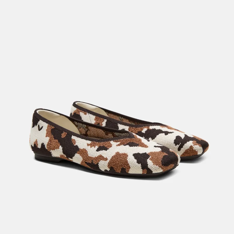 VIVAIA Square-Toe Margot V-Cut Flats (Margot 3.0)|WILDWEAVE|5.5-6