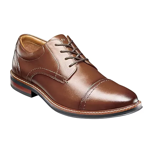 Nunn Bush Calderone Mens Cap Closed Toe Oxford Shoes, 12 Medium, Brown