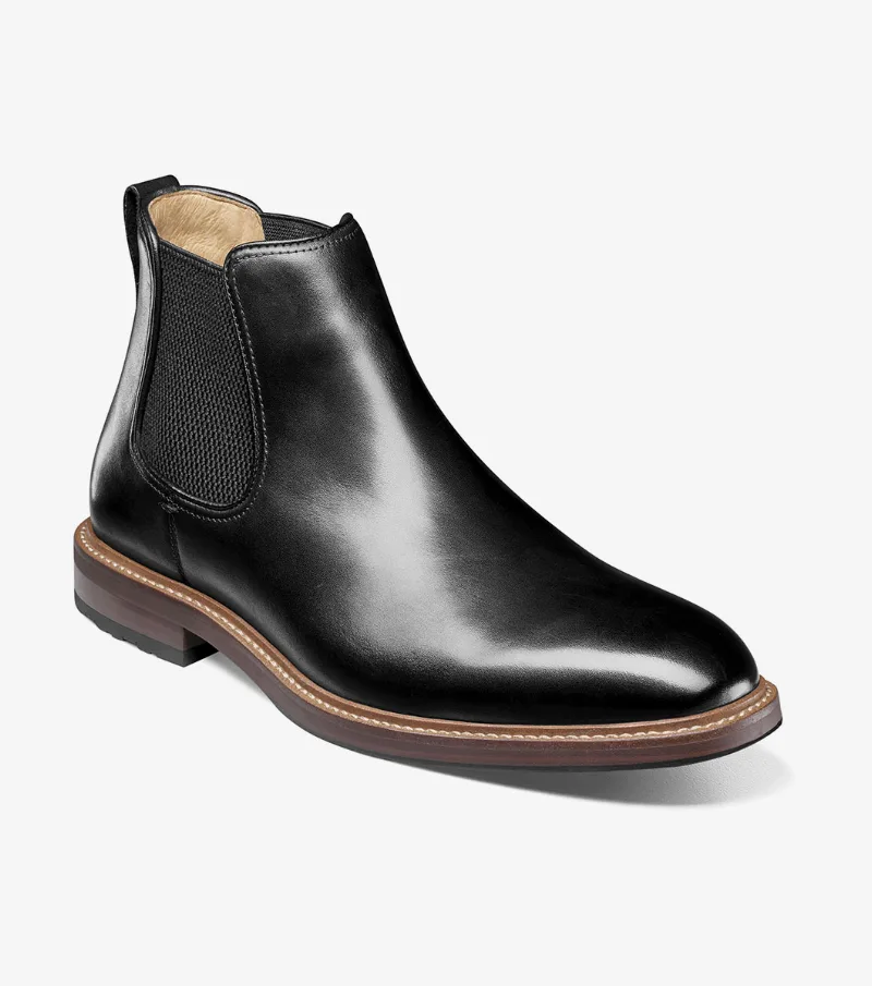 Florsheim Shoes Anthem Plain Toe Chelsea Boot Black Size 9.5