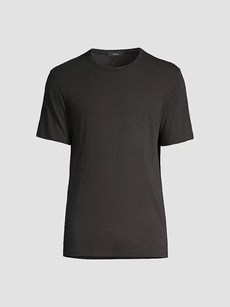 Theory Men's Essential Short-Sleeve Cotton T-Shirt - Eclipse - Size Medium