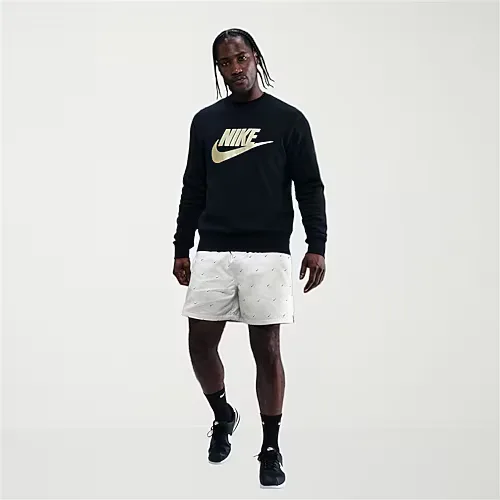 Nike Mens 9" Mid Rise Workout Shorts, Medium, Gray
