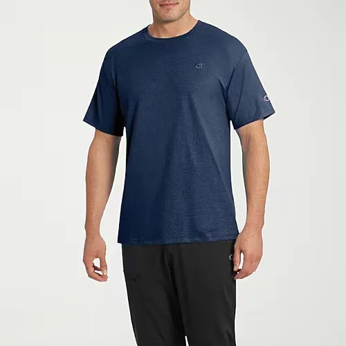 Champion Mens Crew Neck Short Sleeve Active T-Shirt, Xx-large, Blue