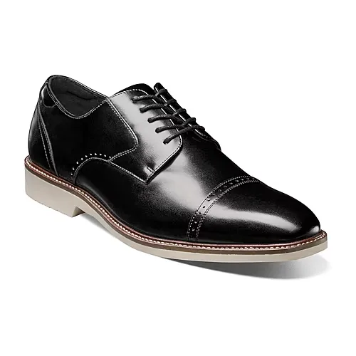 Stacy Adams Vogel Mens Cap Closed Toe Oxford Shoes, 13 Medium, Black