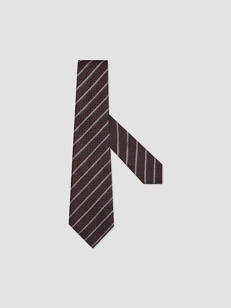 ZEGNA Men's Silk Tie - Burgundy