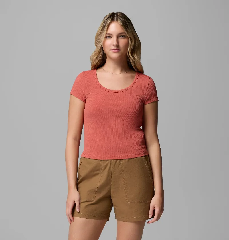 Columbia Women's Pinetown Canyon Rib Short Sleeve T-Shirt-