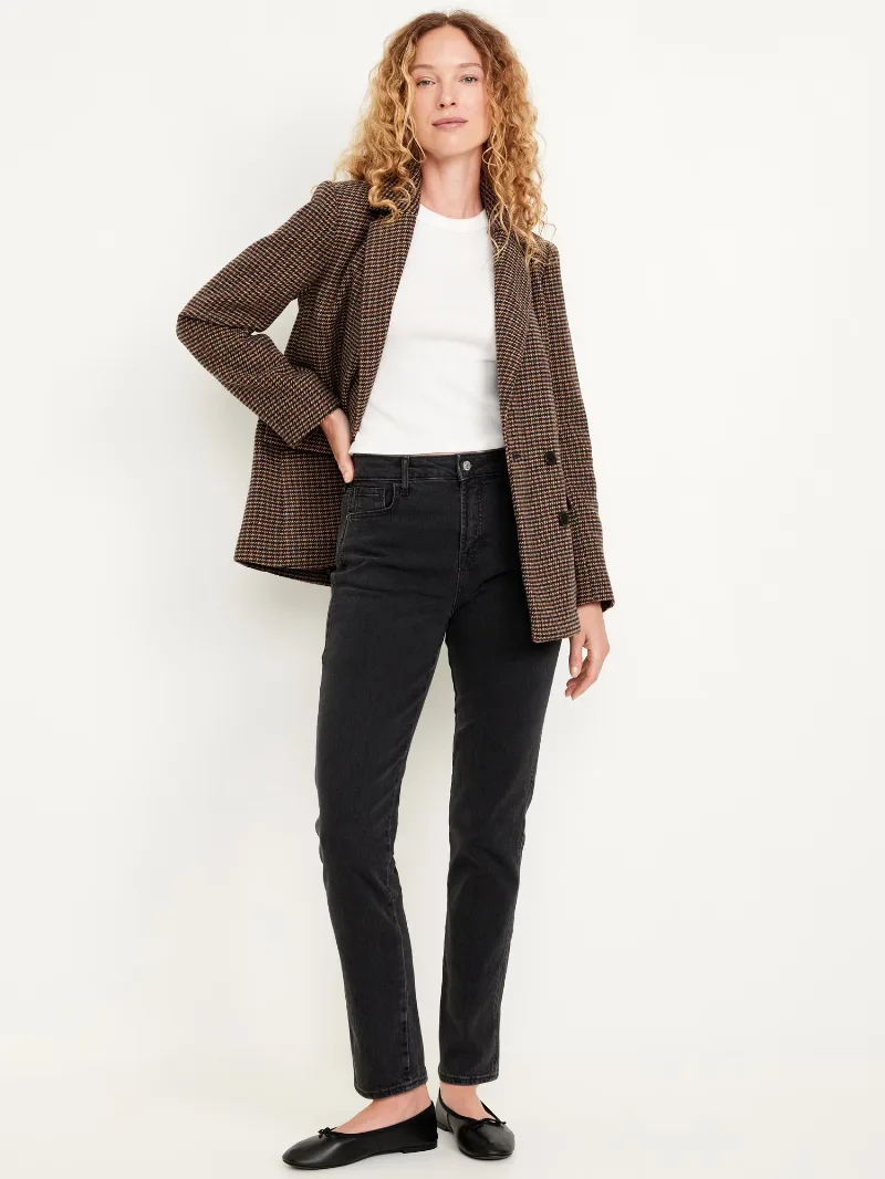 High-Waisted Vintage Slim Jeans