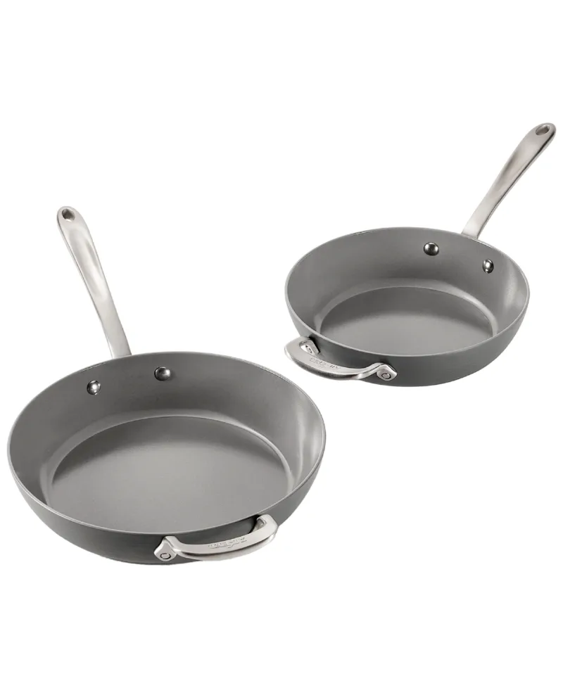 All-Clad Ceramic Nonstick 2-Piece Fry Pan Set - Dark Gray