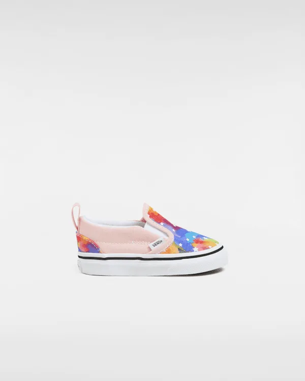 Vans - Toddler Slip-On V Hook and Loop Glitter Shoes (1-4 years), Pink, Size: 26.5