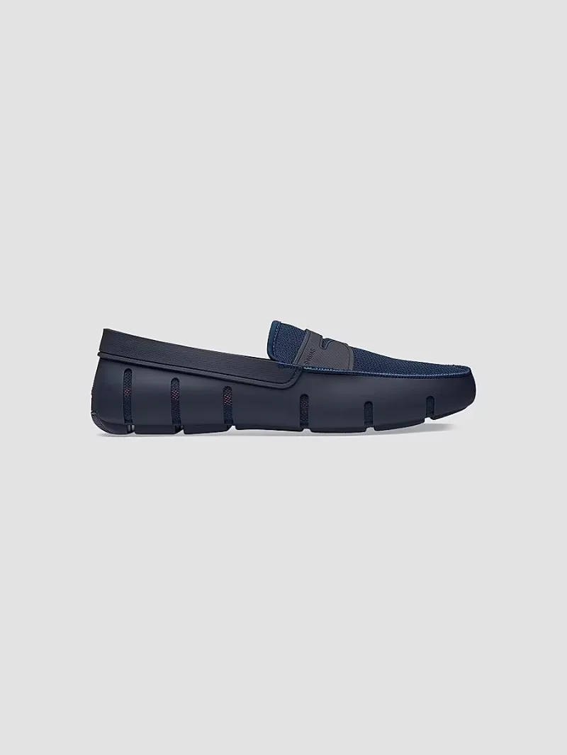 Swims Men's Mesh & Rubber Penny Loafers - Navy - Size 8.5