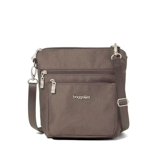 baggallini Modern Pocket Crossbody Bag in Dark Umber Heritage at Nordstrom