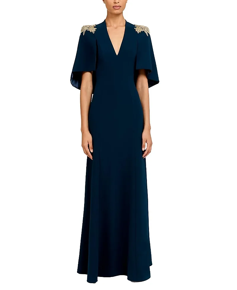 Jenny Packham Star shower Rhinestone-Embellished Maxi Dress