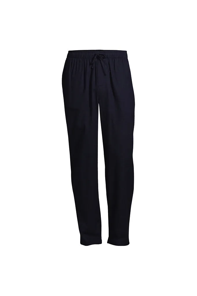 Men's Flannel Pajama Pants - Lands' End - Blue - L