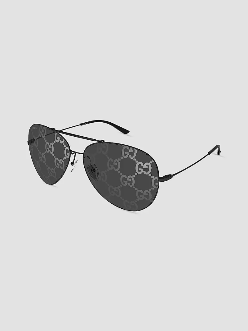 Gucci Men's GG Pilot Sunglasses - Black