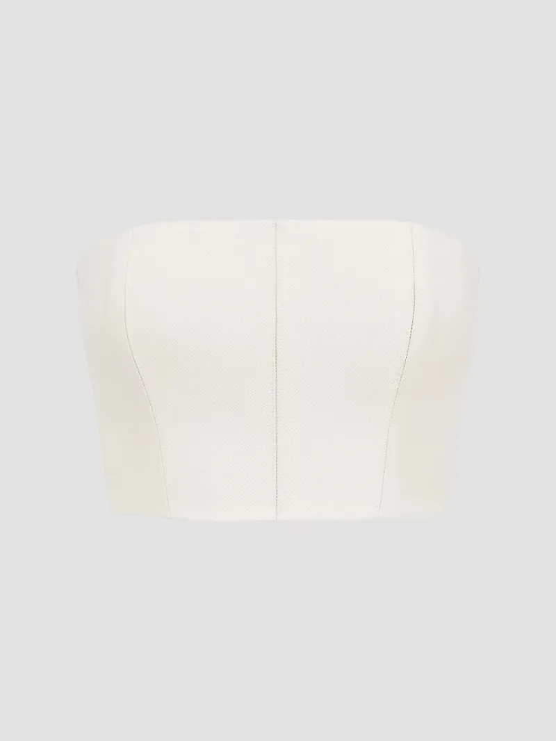 Artemis Diciero Women's Zen Strapless Corset Top - Ivory - Size Medium