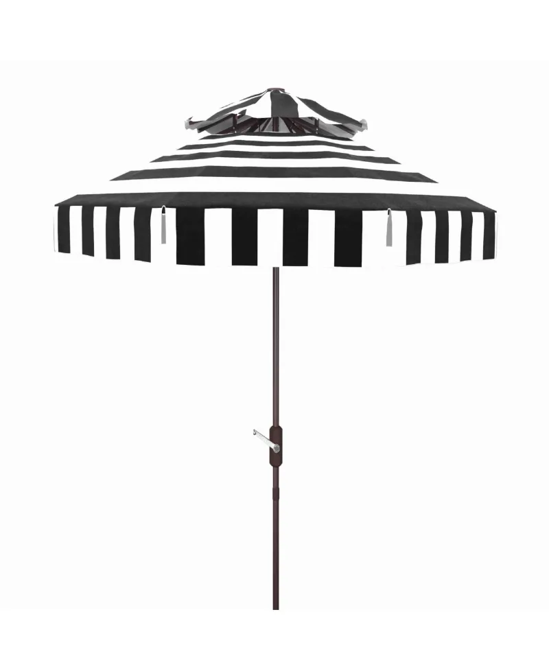 Elsa 9' Fashion Umbrella - Black, White