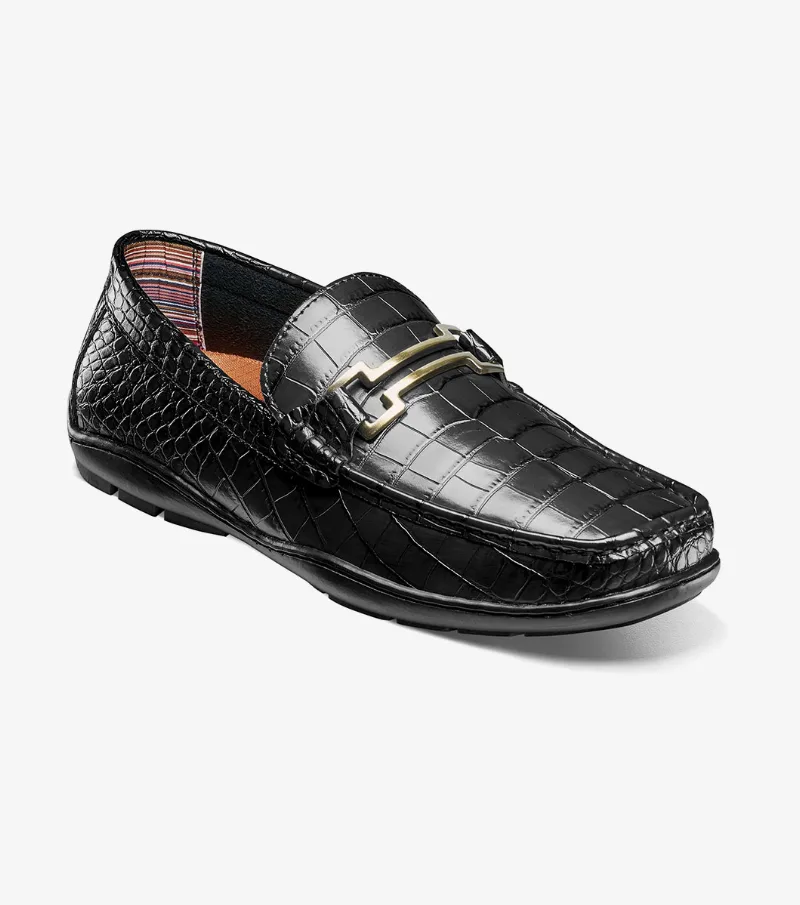 Stacy Adams Shoes Embrey Moc Toe Bit Slip On Black Size 9