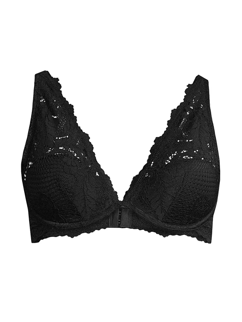 Le Mystere Women's Allure Lace Demi Bra - Black - Size 38D