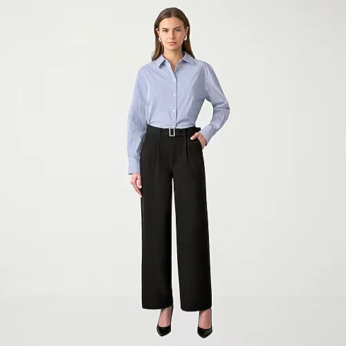 RM Rebecca Minkoff Womens Straight Trouser, 10, Black