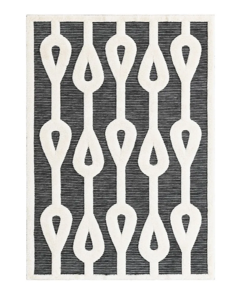 Bayshore Home Textured Tones Drops 5'1"x7'1" Area Rug - Gray