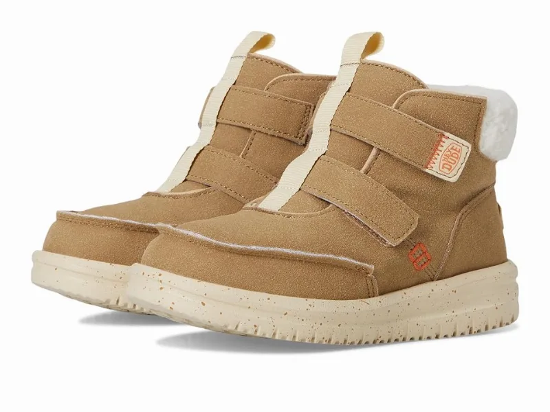Hey Dude Kids Bradley Cozy (Toddler) Boys Shoes Wheat : 7 Toddler M, Synthetic