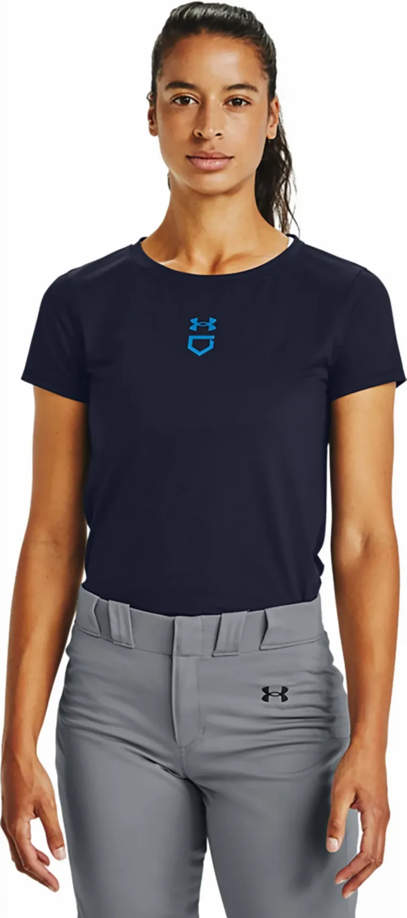Under Armour Women's Iso-Chill Softball Short Sleeve, XL, Black