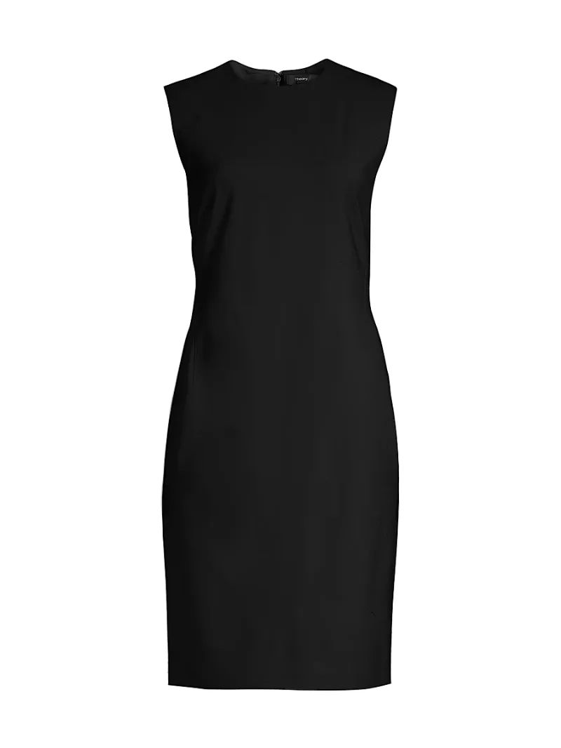 Theory Women's Power Wool Dress - Black - Size 8