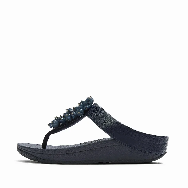 FINO Bead-Cluster Toe-Post Sandals
