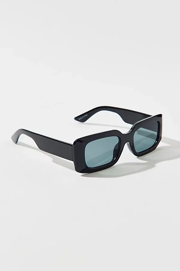 Asher Rectangle Sunglasses in Black, Men's at Urban Outfitters