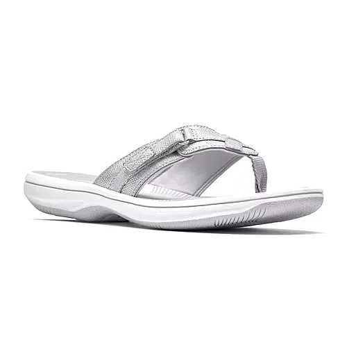 Clarks Cloudsteppers Womens Breeze Sea Flip-Flops, 8 Medium, Blue