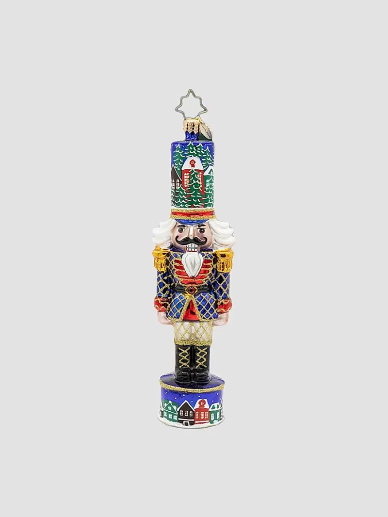 Christopher Radko Nutcracker Christmas Sentinel Glass Ornament