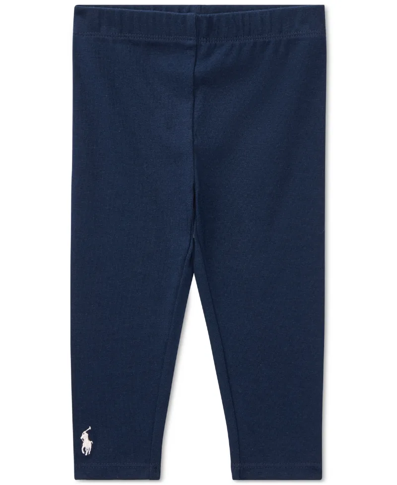 Polo Ralph Lauren Baby Girls Stretch Cotton Leggings - Refined Navy