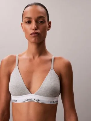 Icon Cotton Modal Lightly Lined Triangle Bralette | Calvin Klein