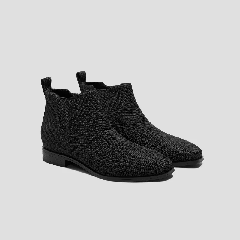 VIVAIA Square-Toe Slip-On Chelsea Boots (Ryan Slip-On)|BLACK|US 11